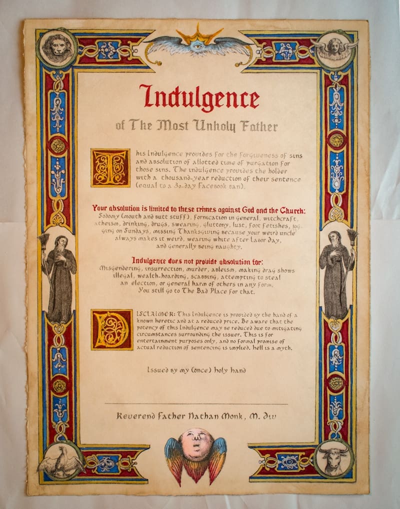 Indulgence: a collaboration with Nathan Monk.